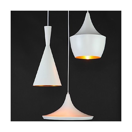 Max 60W Painting Metal Pendant Lights Bedroom / Dining Room