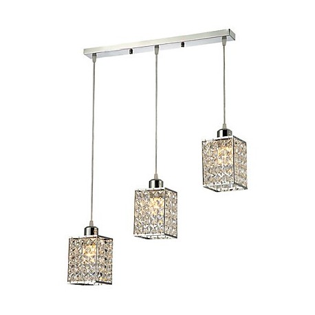 Max 40W Modern/Contemporary / Island Crystal Electroplated Pendant Lights Living Room / Bedroom / Dining Room