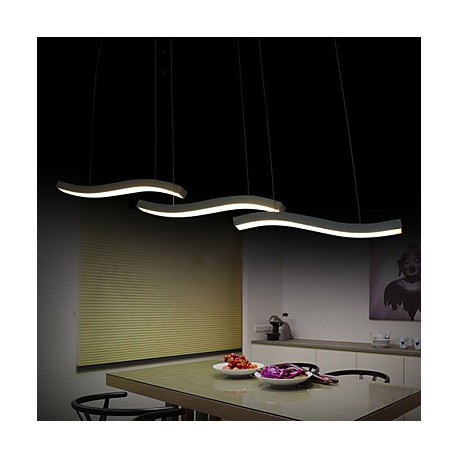 Wavy Design 45W LED Fashion Simple Acrylic Pendant Lights Living Room / Bedroom / Dining Room / Study Room/Office