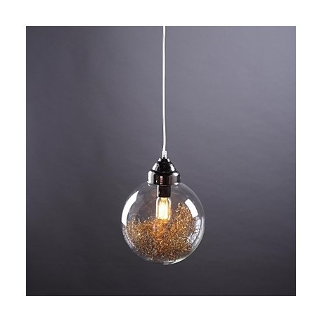 40W Modern/Contemporary / Traditional/Classic / Vintage / Lantern / Country Nickel Glass Pendant LightsLiving Room / Bedroom / D