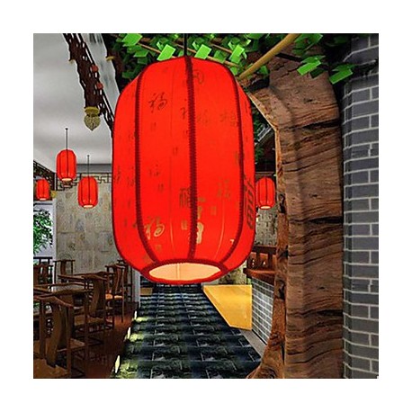 Archaize Sheepskin Red Lanterns Restaurant Corridor Porch Corridor Droplight Lamp LED Light