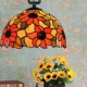 E27 220V 30*20CM 5-10㎡European Rural Creative Arts Stained Glass Chandelier Restoring Ancient Ways Lamp Led Light