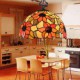 E27 220V 30*20CM 5-10㎡European Rural Creative Arts Stained Glass Chandelier Restoring Ancient Ways Lamp Led Light