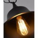 Medium Vintage Matte Black Bell Shape Metal Pendant Light