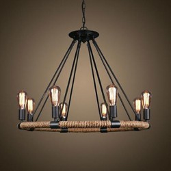 40W Traditional/Classic / Rustic/Lodge / Vintage / Retro / Country Painting Metal Pendant LightsLiving Room / Bedroom / Dining R