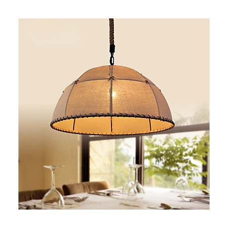 35CM Loft Industrial Wind Straightforward Linen American Country Creative Arts Droplight Lamp LED