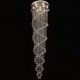 LED Ceiling Chandelier Lights Pendant Light Lamp Lighting Fixtures with K9 Crystal Double Spiral D70CM H300CM CE FCC UL