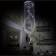 LED Crystal Chandelier Pendant Lighting Hanging Ceiling Lamps Fixtures with Clear K9 Crystal and Silver Canopy