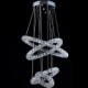 LED Crystal Ring Pendant Light Modern Ceiling Chandeliers Lighting Lamp Fixtures with AC100 to 240V CE FCC ROHS