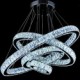 LED Crystal Pendant Light Ceiling Lamp Chandeliers Lighting Fixtures with 4 Rings CE FCC ROHS