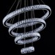 LED Crystal Pendant Light Ceiling Lamp Chandeliers Lighting Fixtures with 4 Rings CE FCC ROHS