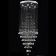 Modern LED Crystal Chandelier Lighting Pendant Lights Ceiling Lamp Fixtures with 8 Bulbs D60CM H180CM CE FCC UL