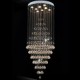 Modern LED Crystal Chandelier Lighting Pendant Lights Ceiling Lamp Fixtures with 8 Bulbs D60CM H180CM CE FCC UL