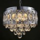 Elegant Modern Transparent Crystal Chandelier with 4 Lights