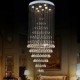 Modern LED Crystal Chandelier Lighting Pendant Lights Ceiling Lamp Fixtures with 8 Bulbs D60CM H180CM CE FCC UL