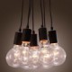 Modern Home 7 Head Edison Bulb Light Loft Glass Ball Living Room Pendant Light Dining Room Light