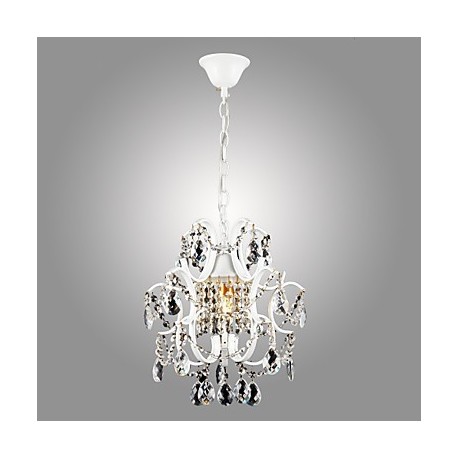 Iron Painting Chandelier with Clear Crystal Modern Lighting Lamp