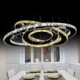 LED Crystal Pendant Lighting Ceiling Chandeliers Light Fixtures with Warm and Cool White 3 rings D305070cm CE UL FCC