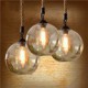 Loft American Rope Retro Lighting Bar Restaurant Lights Personality Living Room Clothing Store Glass Pendant Light 20cm