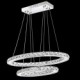 Modern LED Crystal Pendant Light with Oval Double Ring AC100 to 240v for Dining Room Living Room CE FCC UL