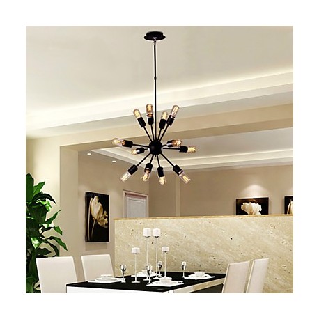 60W E27 Avant Garde Iron Chandelier with 12 Lights