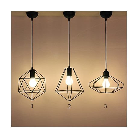 Max 60W Country Designers Metal Pendant Lights Living Room / Bedroom / Dining Room / Kitchen / Study Room/Office