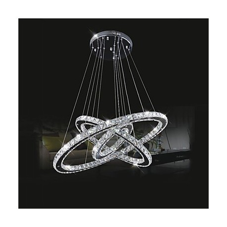 LED Ceiling Light Pendant Chandelier Light Lighting Fixtures with K9 Crystal LED Warm and LED Cool White D304050cm CE UL