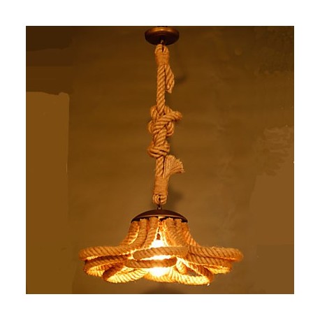 American Pastoral Village Restaurant Hall Coffee Rope lamp Retro