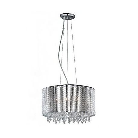 Crystal Pendant Light with 7 Lights in Cylinder Shape