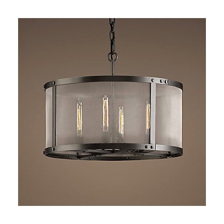 60W E27 4-light Pendent Light with Transparent Shade