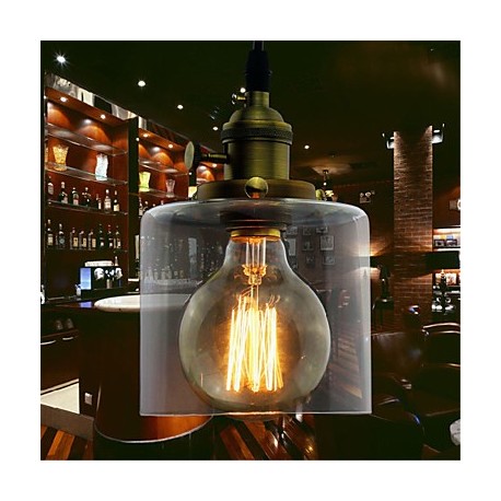 Max 60W Glass Brass Retro Vintage Industrial ART Cafe Dining Room Study Room/Office Garage Kitchen Pendant Light