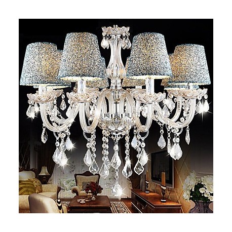 K9 Transparent Crystal Chandelier,Shade Included