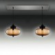 Modern Transparent Glass Pendant Lights with 2 Lights in Bubble Design