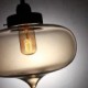 Modern Transparent Glass Pendant Lights with 2 Lights in Bubble Design