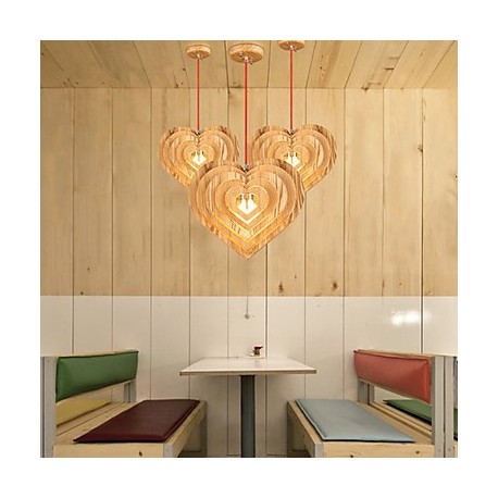 Chandeliers Mini Style / Bulb Included Lantern Bedroom / Study Room/Office / Kids Room / Game Room Wood/Bamboo