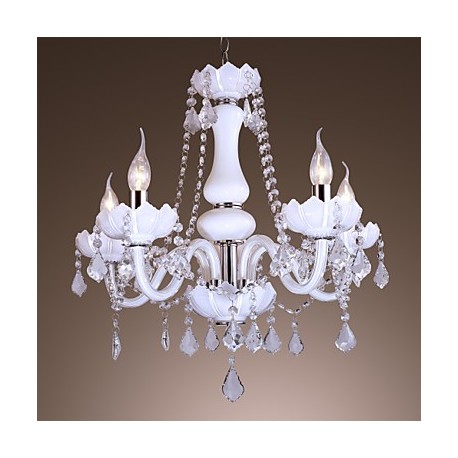 Modern European style luxury jade crystal glass chandelier