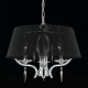 Elegant Crystal Chandelier with 3 Lights in Black Shade