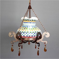 One Seat Pastoral Industrial Art Corridor LED Single Vintage Chandelier