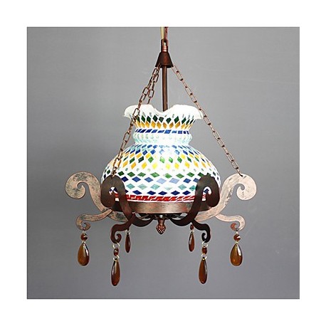 One Seat Pastoral Industrial Art Corridor LED Single Vintage Chandelier