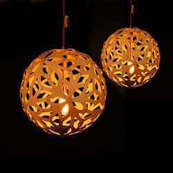 Chandeliers Mini Style / Bulb Included Lantern Bedroom / Study Room/Office / Kids Room / Game Room Wood/Bamboo