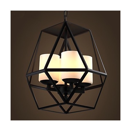 Top level American Village Vintage black Iron Lamp, Modern Chandelier Chandelier, 4 lights