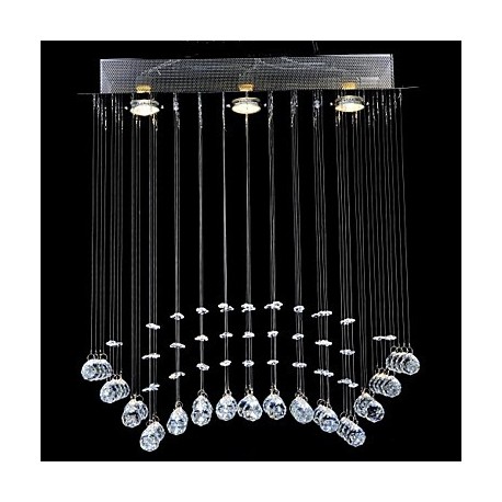 MAX 50W Traditional/Classic Crystal Chrome Metal Flush Mount Living Room / Bedroom / Dining Room / Study Room/Office / Hallway