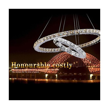 Hotel Pendant Light Crystal Chandeliers Lighting Ceiling Lamps Fixtures with LED Warm and LED Cool White D2040CM CE UL