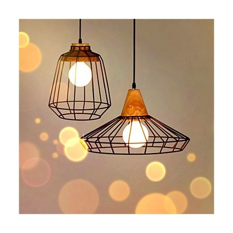 American Retro Birdcage Shape Iron Art Chandelier