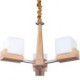 Oak Pendant Lamp, Three Lights, Oak and Glass, 220~240V (HY9023)