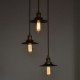 Vintage 3 Light Pendant In Iron Shade