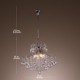 Max 40W Modern/Contemporary Crystal / Mini Style Electroplated Metal Pendant Lights Living Room / Bedroom / Dining Room