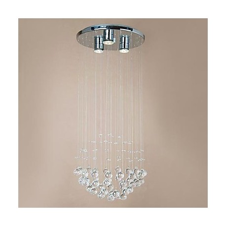 Modern 3 - Light Flush Mount with Crystal Beads