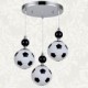 Classic Restaurant Modern Football Round Pendant Lights 3 Lights