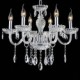 6-Light The style of palace Glass Chandelier With Candle Bulb